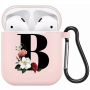 Coque AirPods Alphabet : B Floral Rose