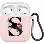 Coque AirPods Alphabet : S Floral Rose