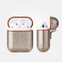 Coque Airpods Cuir : Or