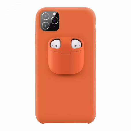 Coque iPhone AirPods Orange