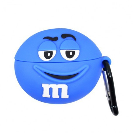 Coque Airpods Nourriture : M&M's Bleu